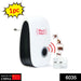 White and black pest repeller with a grey button, showing a 1pc label and various pests being repelled.