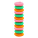 Multi-surface round plastic-nylon scrubbers, pack of 12, for a sparkling home.