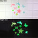 Radiant glow moon and star wall decals illuminating a child's room, fostering a calming bedtime routine.