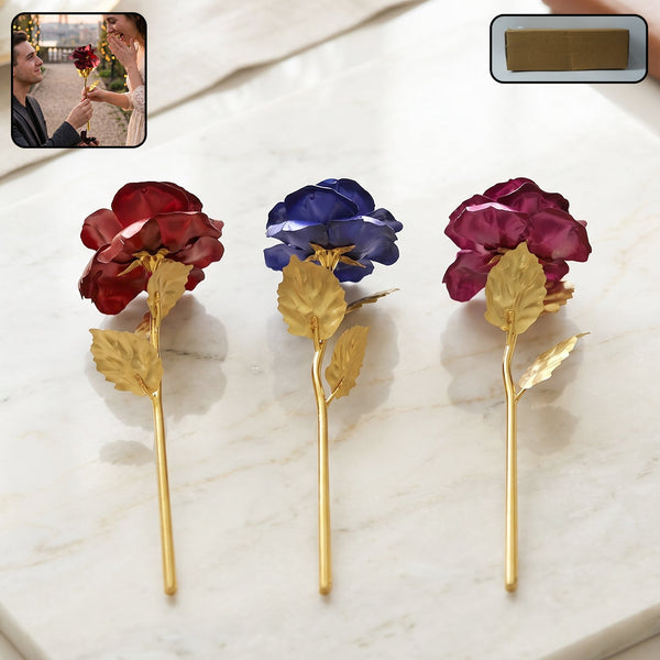 Golden Rose Decor Set (3 Pc) for Elegant Home & Office