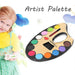 Complete Non-Toxic Watercolor Set with brush and mixing palette.