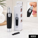 Electric nose hair trimmer with precision grooming design, box and cleaning brush