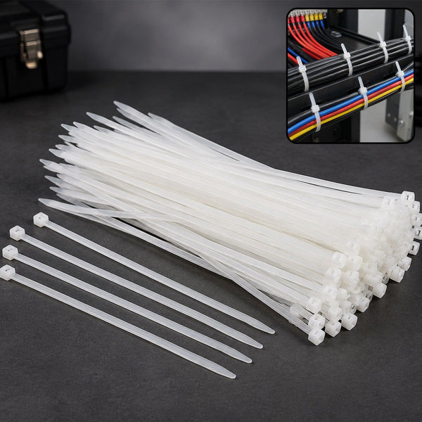 Nylon Cable Ties – 10 Inch Heavy Duty Self-Locking Black | Organivo