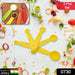 Ergonomic design of the 5-piece plastic measuring spoons set.