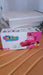 Packaging of the bubble gun toy, illustrating what's included in the box (excluding solution).