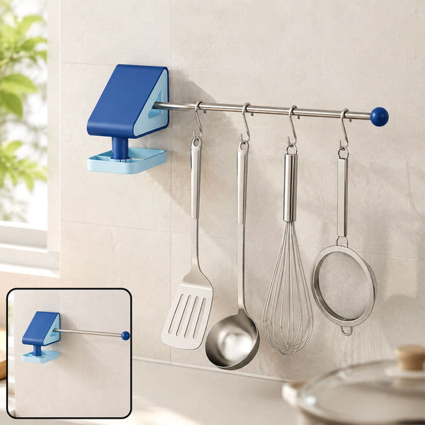 Self-Adhesive Kitchen Utensil Holder – No-Drill Hooks | CookAura