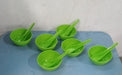 Front view of the CookAura 6-piece plastic soup bowl set, highlighting its simple, elegant design.