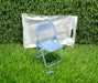 Miniature foldable chair phone stand featuring an ergonomic design for maximum user comfort.