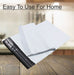 White tamper-proof polybag for secure D2C shipping, front view.