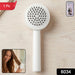 Features of the Self-Cleaning Hair Brush including detangling bristles and air cushion.